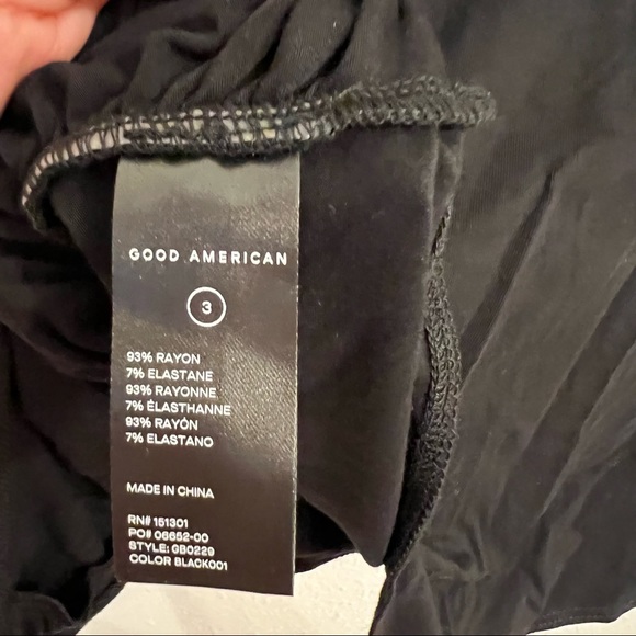 Good American Good Touch Black Long Sleeve Bodysuit Womens size L - Picture 7 of 7